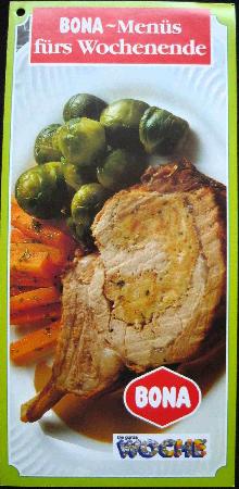 Brosch&uuml;re: Bona-Men&uuml;s f&uuml;rs Wochenende - 198? - mge-shop